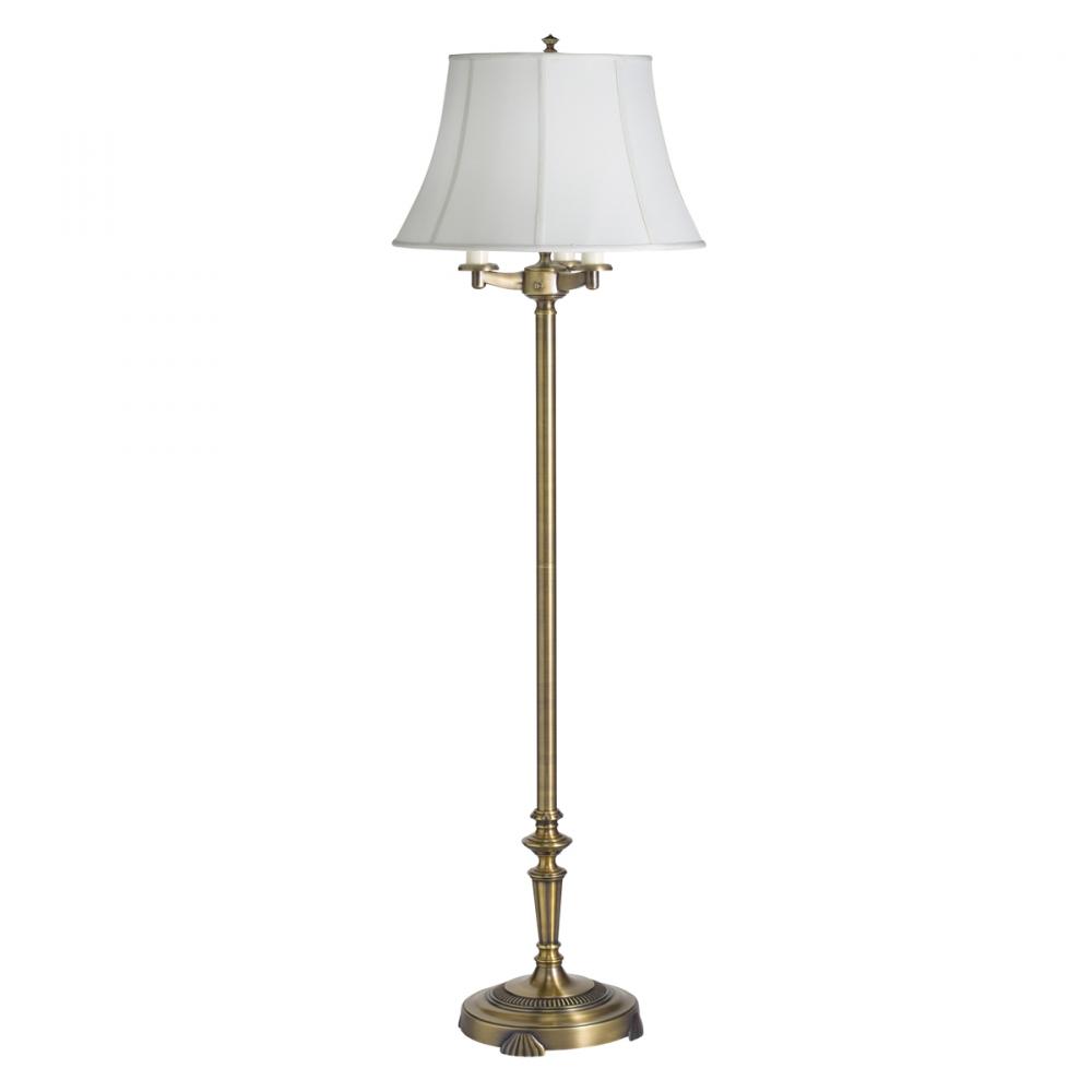 Four Light Classic Brass Floor Lamp 7022516 Hampden Zimmerman Four Light Classic Brass Floor Lamp